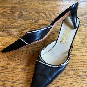 Salvatore Ferragamo Kitten Heel Mule. Size 10.